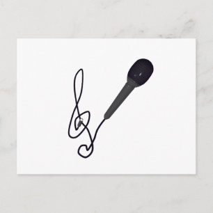 music lover postcard