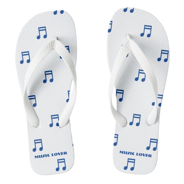 Music Lover Printed for Songs Lover-Sandals Peace Flip Flops (Footbed)
