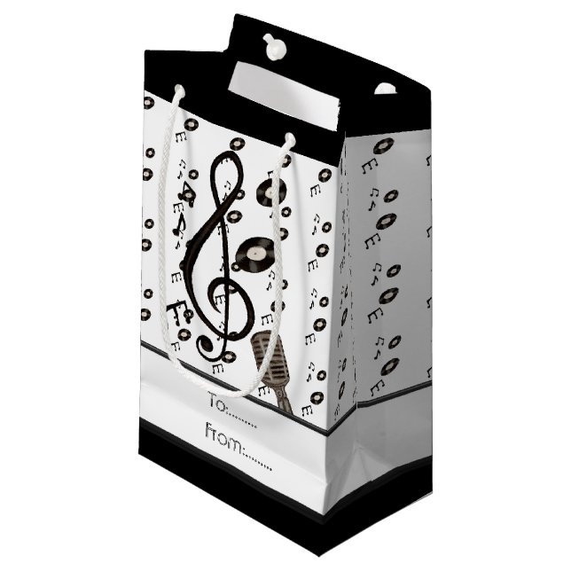Music Lover Small Gift Bag (Front Angled)