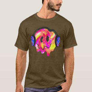 Music Lover Smiling Face Costume Happy Cute Headph T-Shirt