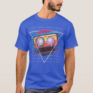 Music Lover Vaporwave Synthwave 80s Art Retro Cass T-Shirt