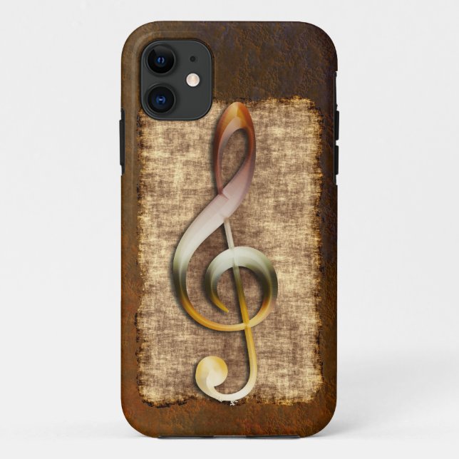 Music-lover's Antique Treble Clef iPhone 5 Case (Back)