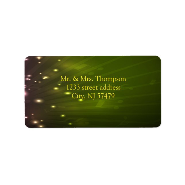 Music Lovers Celebration Themes Label (Front)