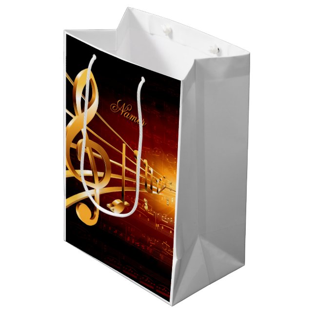 Music Lovers Celebration Themes Medium Gift Bag (Front Angled)