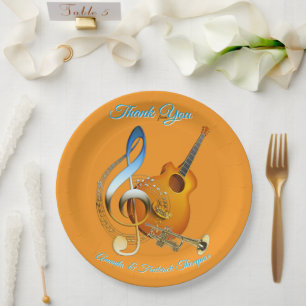 Music Lovers Celebration Themes Paper Plate