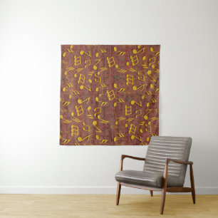 Music Lovers Celebration Themes Poster Tapestry