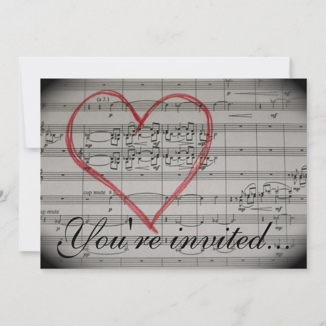 Music Lovers invitation (Front)