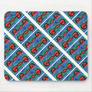 Music lovers musical notation joyful design blue   mouse pad