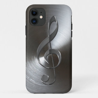 Music-lover's Silver Treble Clef iPhone 5 Case