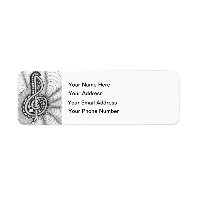 Music Lovers Treble Clef Design (Front)