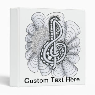 Music Lovers Treble Clef Design Binder