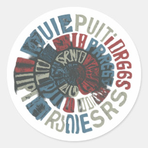 Music Lyrics Classic Round Sticker