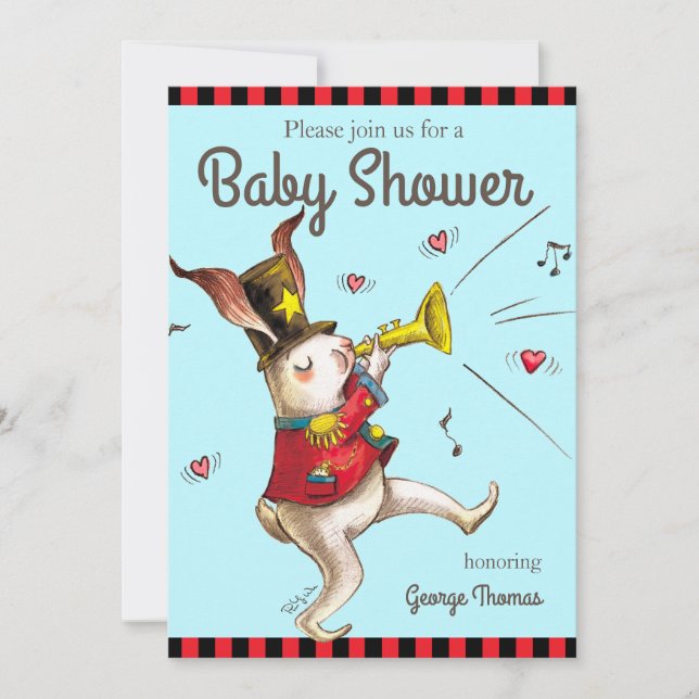 Music Maker! Rabbit invitation card (Front)