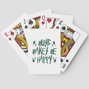 Music Makes Me Happy Playing Cards