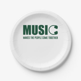 Music Makes The People Come Together Paper Plate