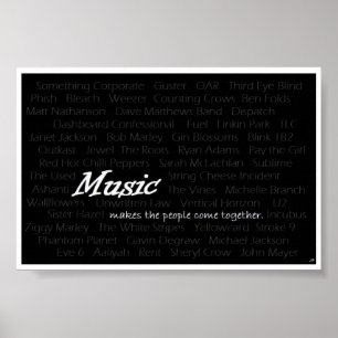Music makes the people come together poster