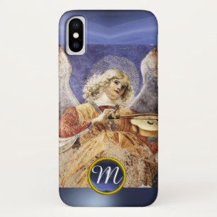 MUSIC MAKING ANGEL , Blue Sapphire Monogram Case-Mate iPhone Case