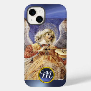 MUSIC MAKING ANGEL , Blue Sapphire Monogram iPhone 14 Case