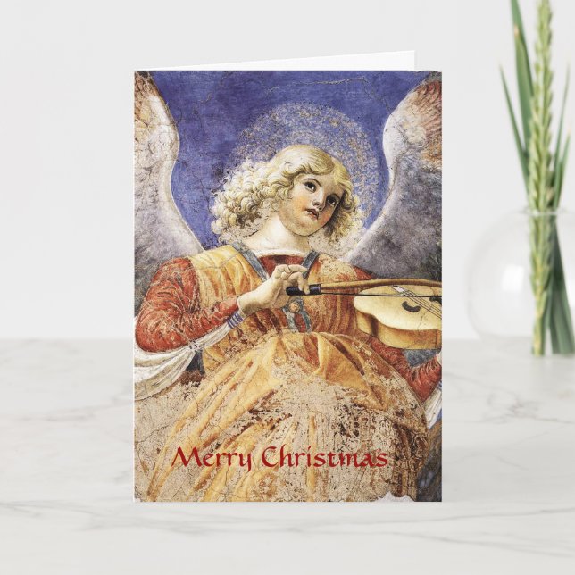 MUSIC MAKING CHRISTMAS ANGEL HOLIDAY CARD (Front)