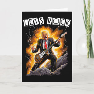 Music Mania Funny Donald Trump Playing Guitar - Me Card