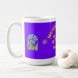 Music Matters - Retro Flowers & Bees Coffee Mug
