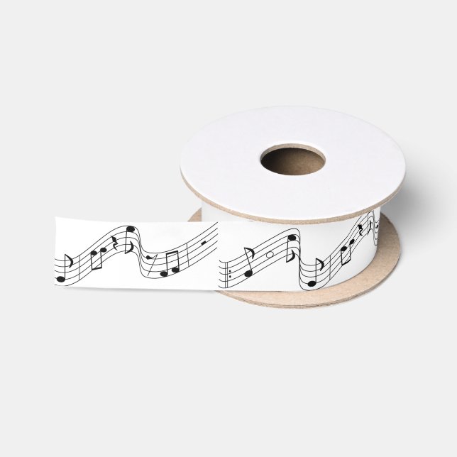 music melody satin ribbon (Spool)
