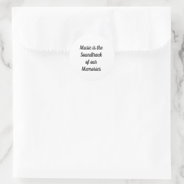 Music Memories Classic Round Sticker (Bag)