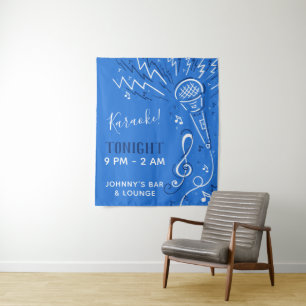Music Microphone custom text tapestry