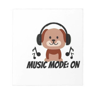 Music Mode ON � Chill Dog Cartoon Vibes Notepad