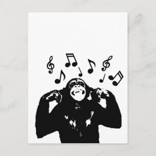 music monkeymonkey postcard
