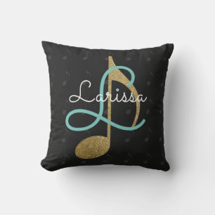 music monogram outdoor pillow