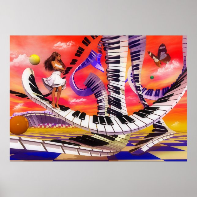 music, musical, instrument, musical, notes poster (Front)