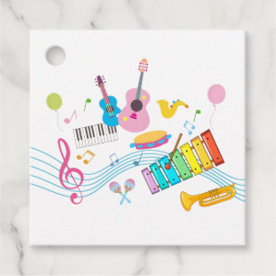 music, musical instruments drum kids singing favour tags