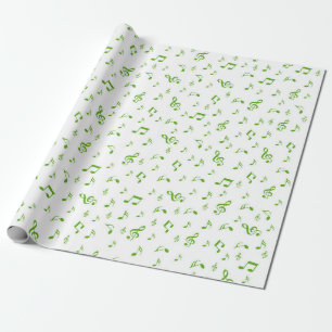 music, musical, note, melody, black, sound, clef, wrapping paper