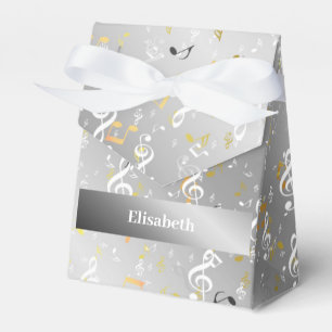 music, musical, note, white, melody, clef, sound, favor box
