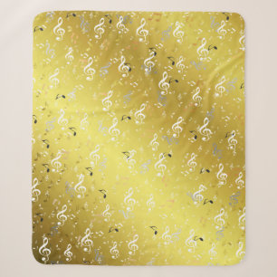 music, musical, note, white, melody, clef, sound, sherpa blanket