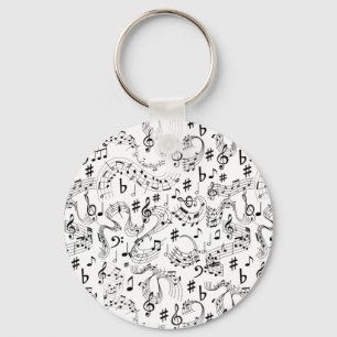 Music, Musical Notes Keychain