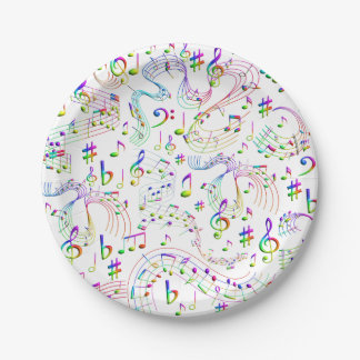 Music, Musical Notes Paper Plate
