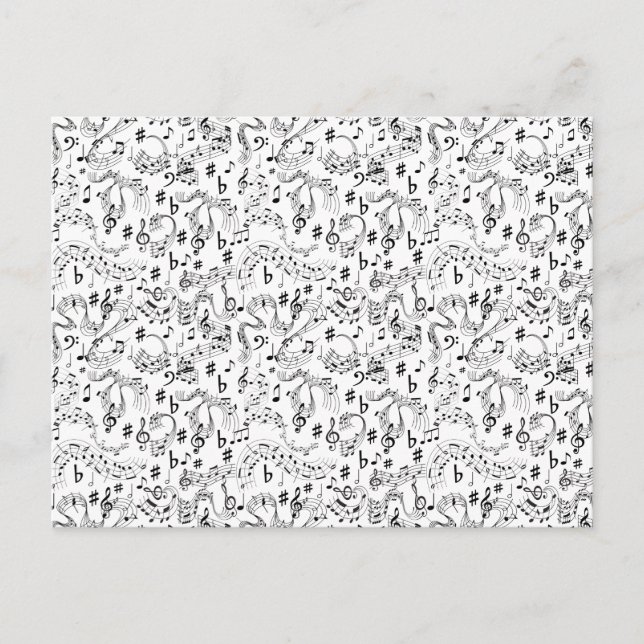 Music, Musical Notes Postcard (Front)