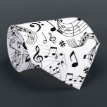 Music, Musical Notes Tie<br><div class="desc">Music,  Musical Notes,  Notes,  Black And White,  Stylish,  Music Teacher, </div>