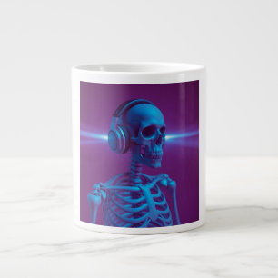 Music Never Dies Skeleton Large Coffee Mug