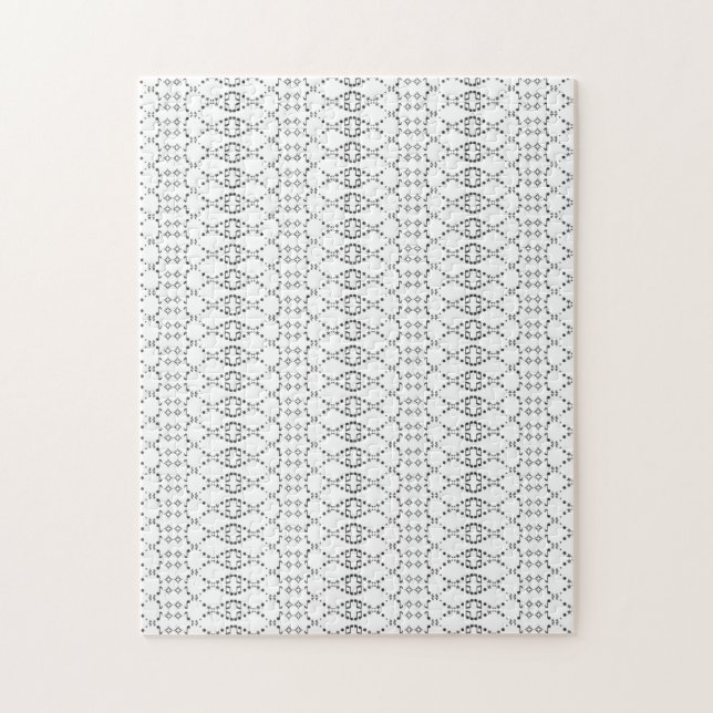 Music Nordic Knit Text ASCII Art Black and White Jigsaw Puzzle (Vertical)