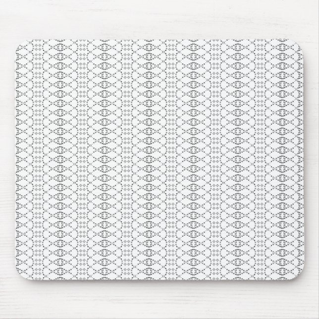 Music Nordic Knit Text ASCII Art Black and White Mouse Pad (Front)