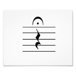 Music Notation Rest Blank Photo Print
