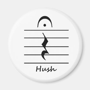 Music Notation Rest with Hush Magnet