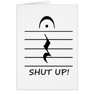Music Notation Rest with Shut up