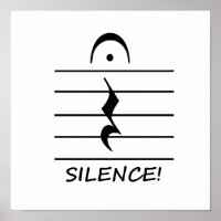 Music Notation Rest with Silence