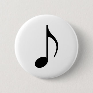 Music note 2 inch round button