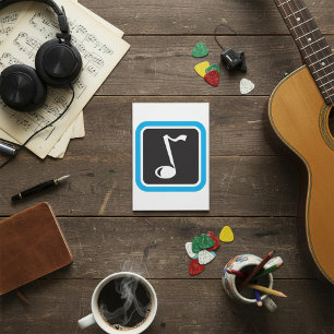 Music Note Bold Minimalist Musical Symbol  Invitation