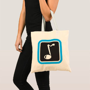 Music Note Bold Minimalist Musical Symbol Tote Bag